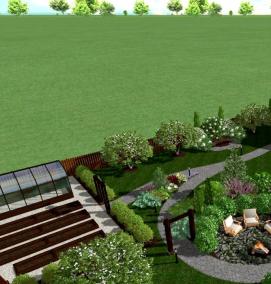 Планировка квадратного участка - тип 3