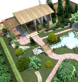 Планировка неровного участка - модель 3