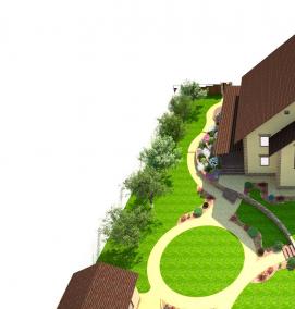 Планировка приусадебного участка - модель 4