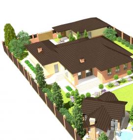 Планировка приусадебного участка - модель 2