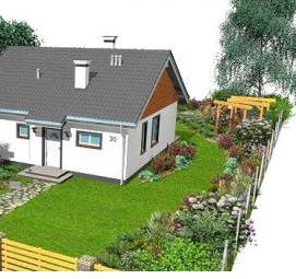 Планировка прямоугольного участка - вариант 2