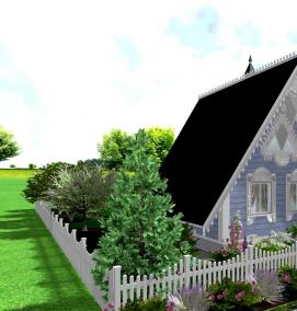 Планировка треугольного участка - вариант 1