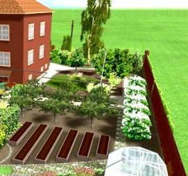 Планировка участка 18 соток - вариант 1