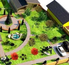 Планировка участка 18 соток - вариант 4