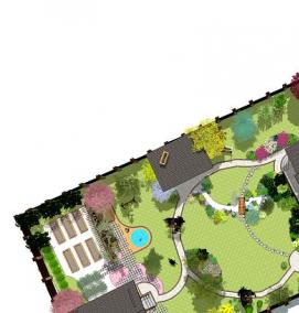 Планировка участка 20 на 20 метров - тип 1