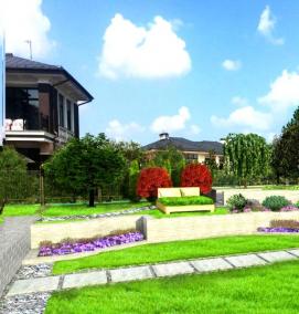 Планировка участка 20 на 20 метров - тип 2