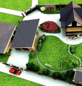 Планировка участка 20 на 40 метров - вариант 1