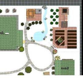 Планировка участка 25 на 40 метров - модель 1