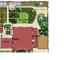 Планировка участка 25 на 40 метров - модель 4