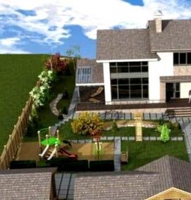 Планировка участка 2 сотки с домом - тип 1