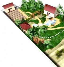 Планировка участка 30 на 30 метров - тип 3