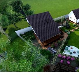 Планировка участка 30 соток - модель 4