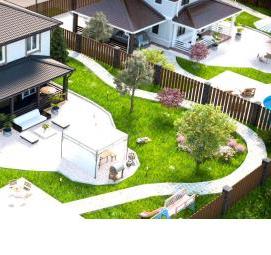 Планировка участка 50 соток с домом - вариант 3