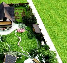 Планировка участка 50 соток с домом - вариант 2