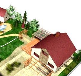 Планировка участка 6 соток с баней - вариант 1