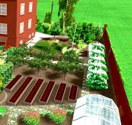 Планировка участка 6 соток с баней - вариант 2