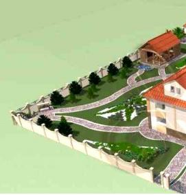 Планировка участка границы - вариант 1