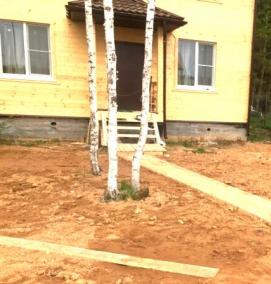 Планировка участка песком - тип 1