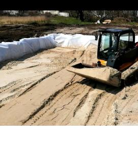 Планировка участка песком - тип 4