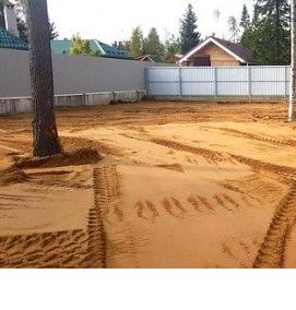 Планировка участка песком - тип 3
