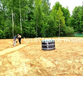 Планировка участка песком - тип 2