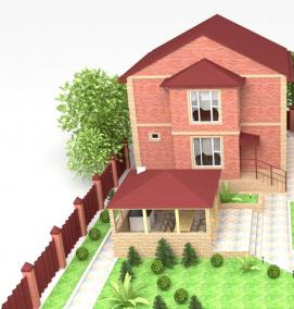 Планировка участка под дом - тип 1