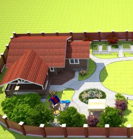 Планировка участка под дом - тип 3