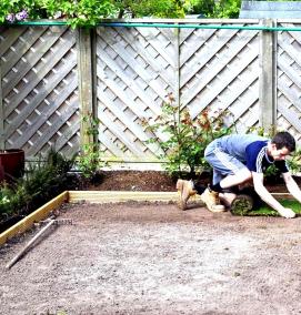 Планировка участка под газон - тип 4