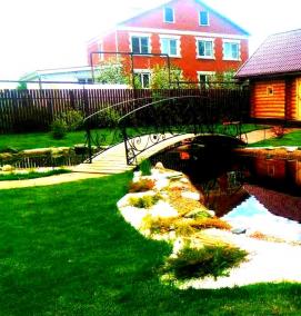 Планировка участка с прудом - тип 3