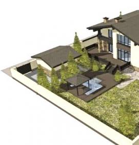 Планировка участка жилого дома - тип 3