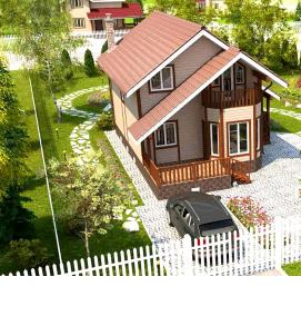 Планировка участка жилого дома - тип 2