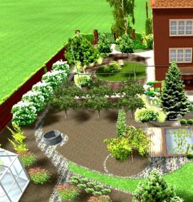 Планировка участка зоны отдыха - тип 4