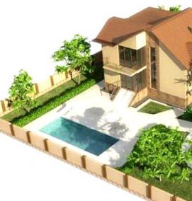 Планировка участка зоны отдыха - тип 2