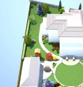 Планировка загородного участка - тип 1