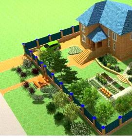 Планировка земельного участка 12 соток - вариант 2