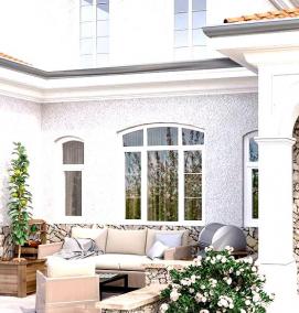 Пластиковая входная дверь в дом - тип 4