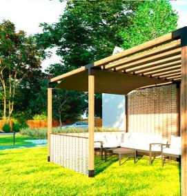 Пластиковые беседки для дачи - модель 3