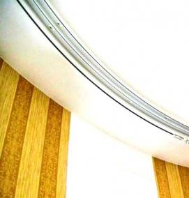 Пластиковые карнизы для штор потолочные - модель 1