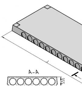 Плита перекрытия 7200х1500 - тип 3