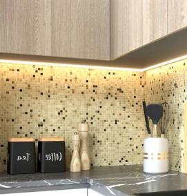 Плитка мозаика белая - вариант 2