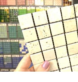 Плитка мозаика бежевая - модель 1