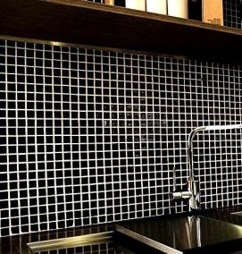 Плитка мозаика черная - тип 1