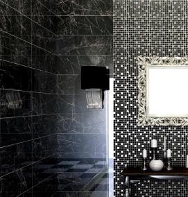 Плитка мозаика черная - тип 3