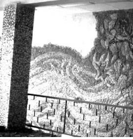 Плитка мозаика черно белая - вариант 4