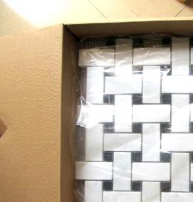 Плитка мозаика черно белая - вариант 3