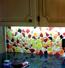 Плитка мозаика фиолетовая - модель 4