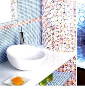 Плитка мозаика голубая - тип 1