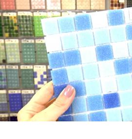 Плитка мозаика голубая - тип 2