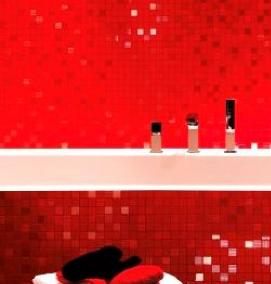 Плитка мозаика красная - модель 1