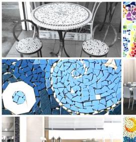 Плитка мозаика круглая - вариант 4